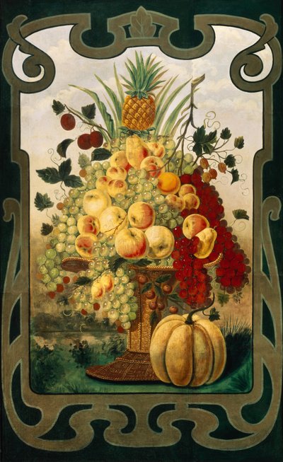 Placa do sinal para a loja de frutas, início do século XX. de Unbekannt