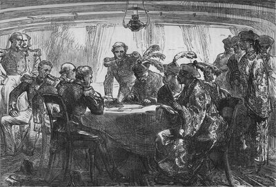 Assinatura do Tratado de Nankin, c1880 de Unbekannt