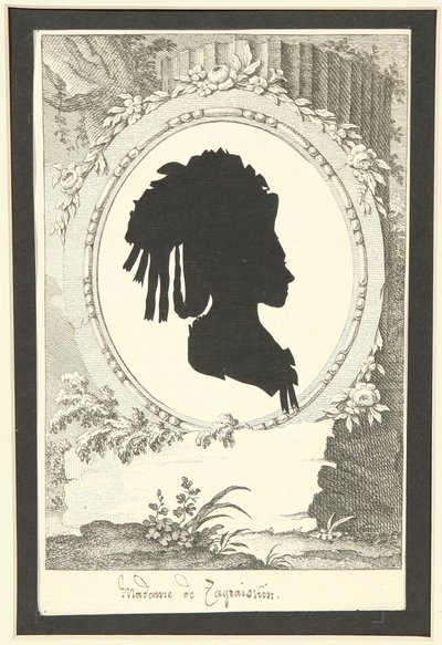 Retrato da silhueta de Natalia Kirillovna Zagryazyskaya née Razumovskaya 1747-1837, 1777-1782 de Unbekannt