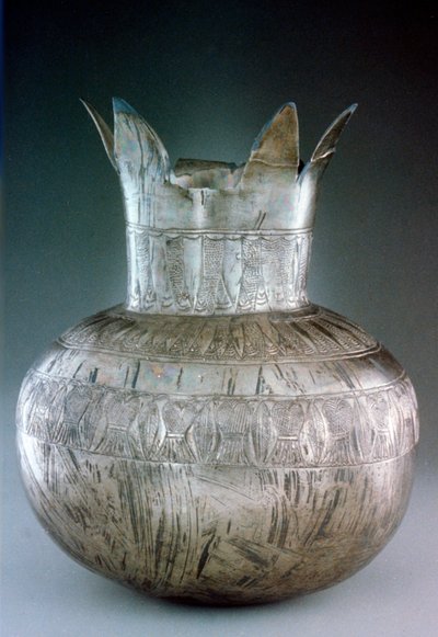 Vaso de romã em prata, da tumba de Tutancâmon, século 14 aC de Unbekannt
