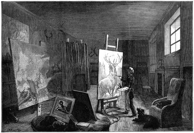 Sir Edwin Landseers 1802-1973 studio, Brighton, East Sussex, 1874 de Unbekannt