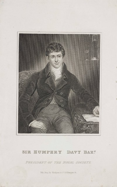 Sir Humphry Davy, químico inglês, c 1824 de Unbekannt