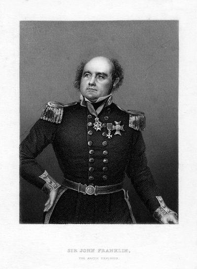 Sir John Franklin, capitão de mar inglês e explorador do Ártico, século XIX de Unbekannt