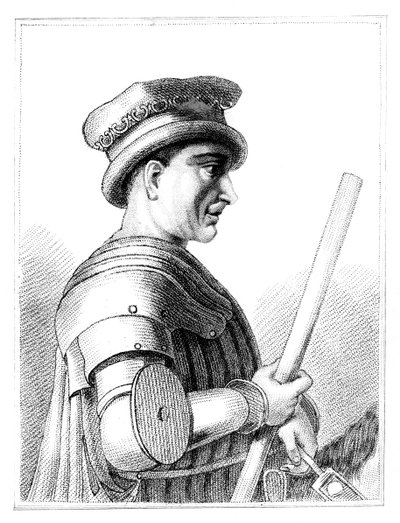 Sir John Hawkwood, mercenário inglês ou condottiere na Itália do século XIV, 1819 de Unbekannt