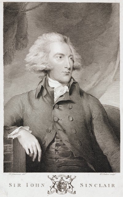 Sir John Sinclair, economista agrícola e estatístico escocês, c 1790s de Unbekannt