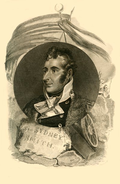 Sir Sidney Smith, que com 300 marinheiros britânicos, defendeu a Violação do Acre, 1764-1840, 1816. de Unbekannt