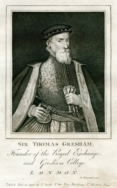 Sir Thomas Gresham, comerciante e financeiro britânico, século XVI 1793 de Unbekannt