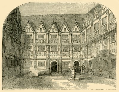 Casa do senhor Thomas Greshams na rua de Bishopsgate, c1872. de Unbekannt