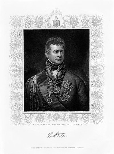 Sir Thomas Picton, líder militar britânico, século XIX de Unbekannt