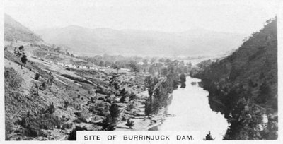 Local da barragem de Burrinjuck, Nova Gales do Sul, Austrália, 1928 de Unbekannt