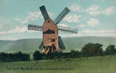 Moinho de vento seis rápido, Kingston, perto de Lewes, Sussex, c1905. de Unbekannt