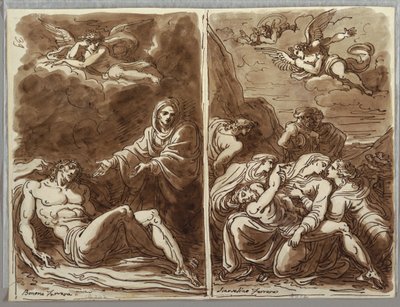 Sketchbook Folio, Lamentation over the Body de Unbekannt