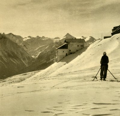 Esqui no Schmittenhöhe, Áustria, c1935. de Unbekannt