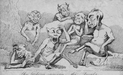 Larking do céu entre os diabos, século c19 de Unbekannt