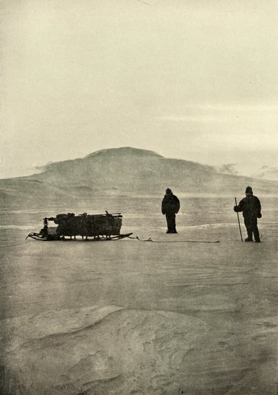 Trenó na barreira antes do retorno do sol, c1908, 1909 de Unbekannt