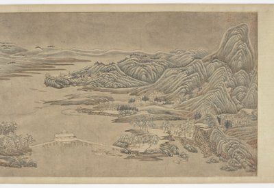 Limpeza de neve em montanhas e rios, depois de Wang Wei, séculos XVI-XVII. de Unbekannt