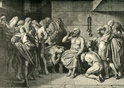 Sócrates Bebendo o Hemlock, 1890. de Unbekannt