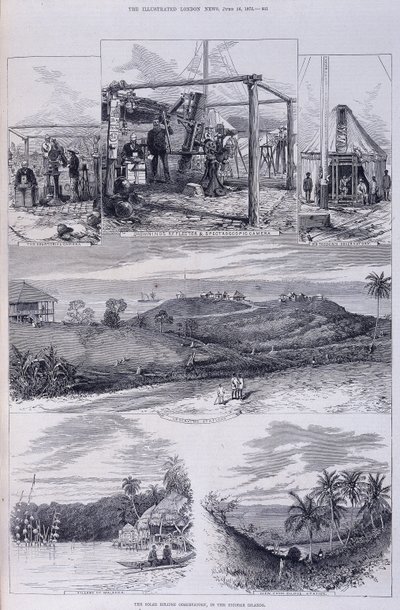 Observatório do Eclipse Solar, Ilhas Nicobar, c1875 de Unbekannt