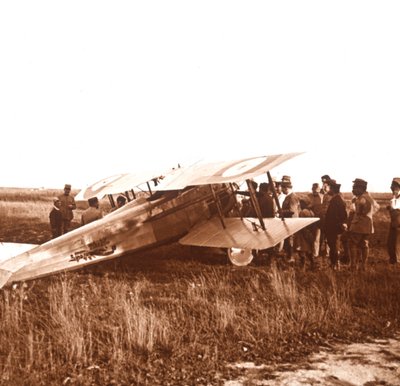 Soldados, cercando, biplano, somme, norte, frança, c1914-c1918 de Unbekannt
