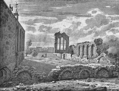 Vista sudeste do convento de Santa Helena, Bishopsgate, cidade de Londres, c1819 1906 de Unbekannt