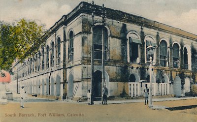 Quartel sul, Fort William, Calcutá, final do século XIX-início do século XX. de Unbekannt