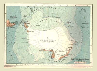 Carta Polar Sul, 1902. de Unbekannt