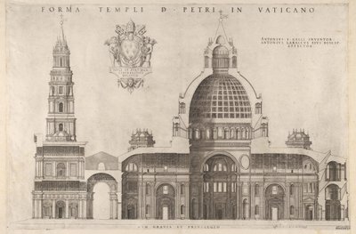 Design magnífico de vidro romano para a Basílica de São Peters no Vaticano, 1514. de Unbekannt