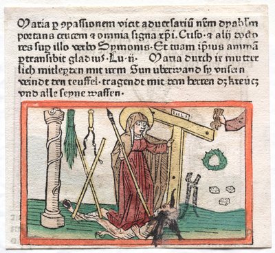 Caso Humano Espelho: A Virgem Maria Superando um Diabo, 1400. de Unbekannt