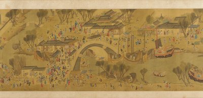 Festival da Primavera no Rio, dinastia Qing, século XVIII. de Unbekannt