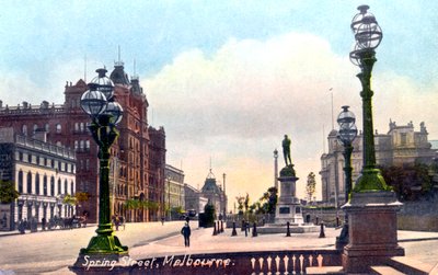 Spring Street, Melbourne, Austrália, 1912 de Unbekannt