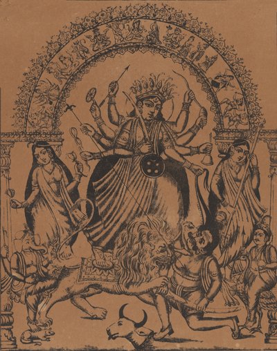 Sri Sri Durga, c. 1875-80. de Unbekannt