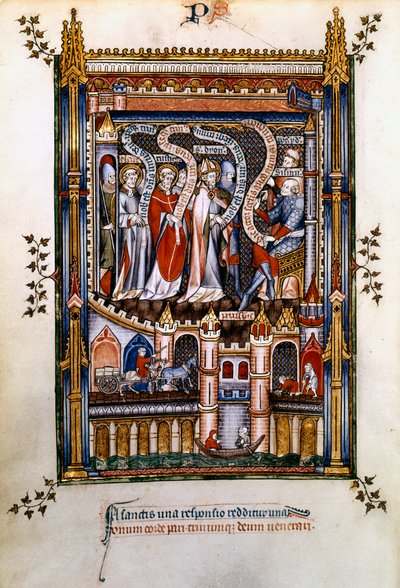 St Denis, St Rusticus e St Eleutherius antes de Sisinnius, 1317 de Unbekannt