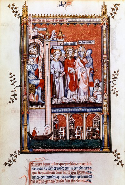 St Denis é mostrado os mártires, 1317 de Unbekannt