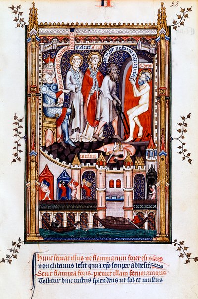 St Denis é jogado no forno, 1317 de Unbekannt