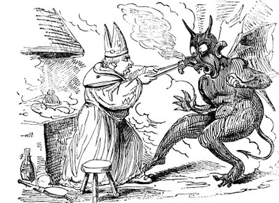 St Dunstan e o diabo, 1826 de Unbekannt
