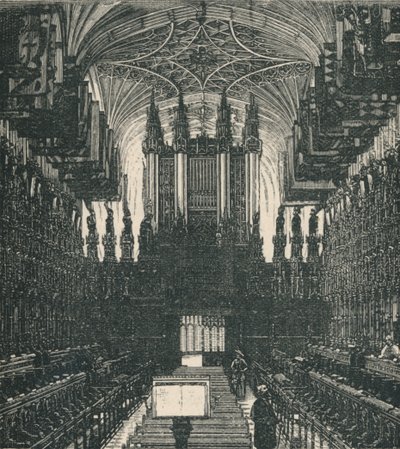 Capela de St. Georges: O coro, olhando para o oeste, 1895 de Unbekannt