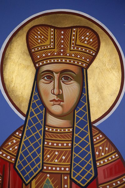 Afresco de Santa Helena em Pedoulas Igreja Ortodoxa, Chipre, 20150510, Pedoulas, Chipre de Unbekannt