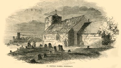 Igreja de St Martins, Canterbury, Kent, c1850. de Unbekannt