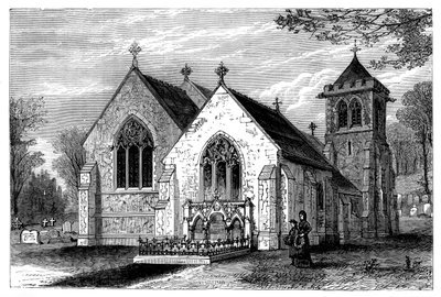 Igreja de St Michaels e o túmulo de Benjamin Disraeli 1804-1881, final do século XIX de Unbekannt