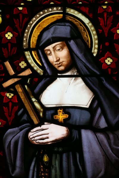 Igreja de S. Paulo. Janela de vidro manchado. Jane Frances de Chantal (Jeanne de Chantal, Jeanne Françoise Fremyot de Rabutin, baronne de Chantal) de Unbekannt
