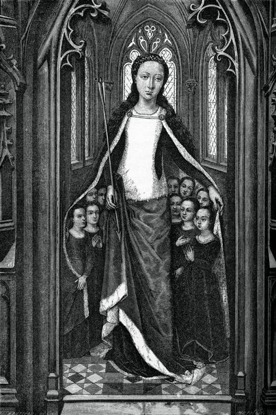 Santa Úrsula e as Virgens Sagradas, do relicário de Santa Úrsula, 1489, 1870 de Unbekannt