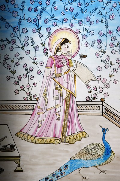 Vidro manchado no templo de Iskcon, Londres, Grande-Bretagne de Unbekannt