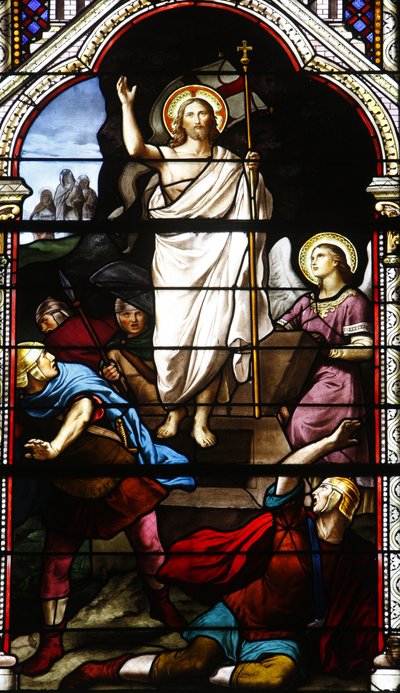 Vidro manchado: a ressurreição de Cristo, Levallois-Perret, FRance de Unbekannt