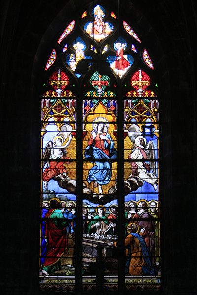 Janela de vidro manchado. The Assumption of the Virgin, Bourges, França de Unbekannt
