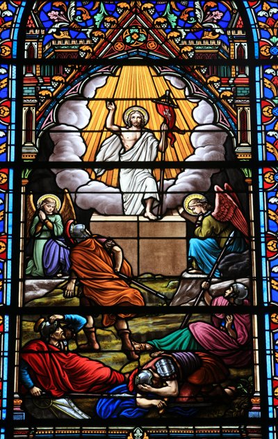Janela de vidro manchado. A Ressurreição de Cristo Douarnenez França de Unbekannt