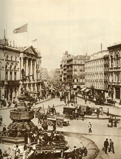 Estátua de Eros no circo de Piccadilly, Londres, c1910, 1935. de Unbekannt