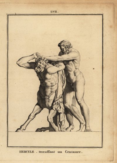 Estátua de Hércules, herói romano e deus, matando um centauro de Unbekannt