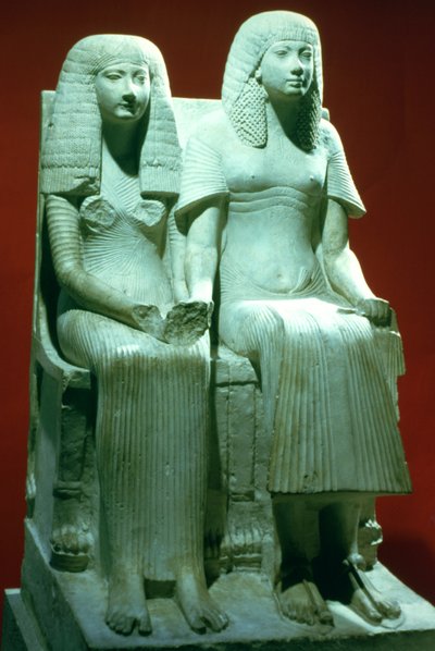 Estátua de marido e mulher, egípcia, 18a dinastia de Unbekannt