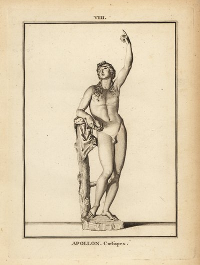 Estátua do deus romano Apollo Coelispex, olhando para o céu de Unbekannt