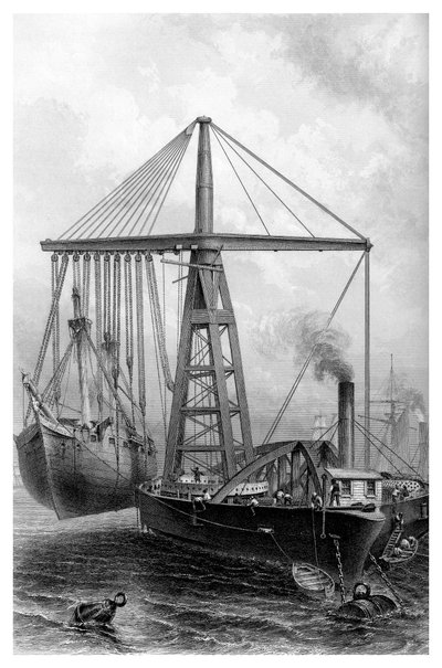 Derrick do vapor, 1866 de Unbekannt